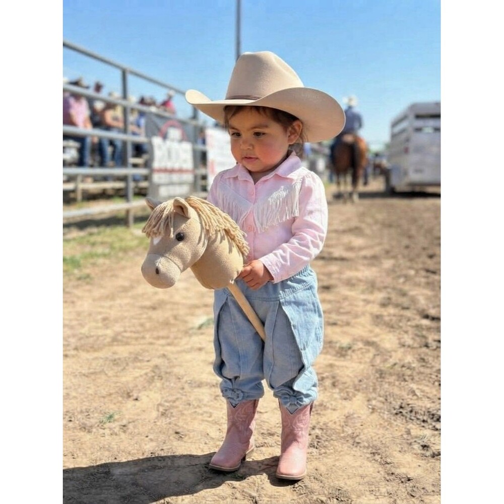 VTG 80s Baby Gitano 24M Jeans Pink Fringe Cowgirl Rodeo Outfit
